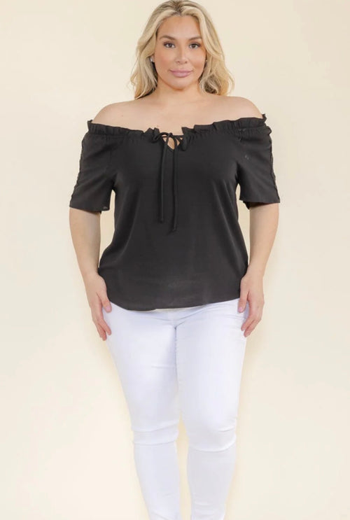 Black Off Shoulder Top