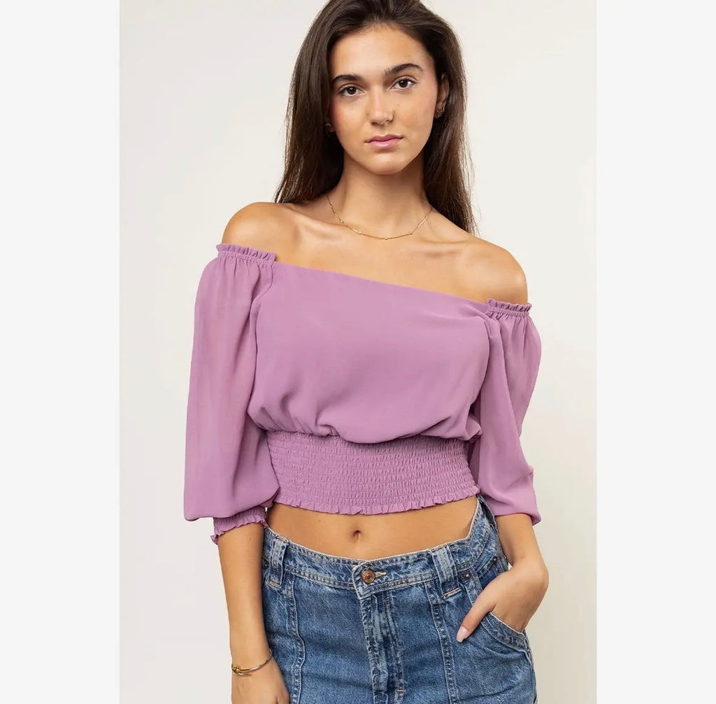 Purple Peasant Top