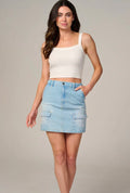 Cargo light Jean Skirt