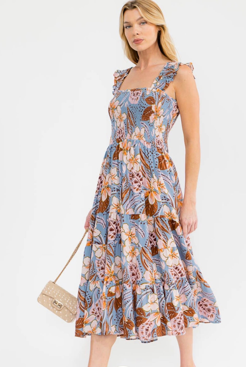 Floral Blue Dress