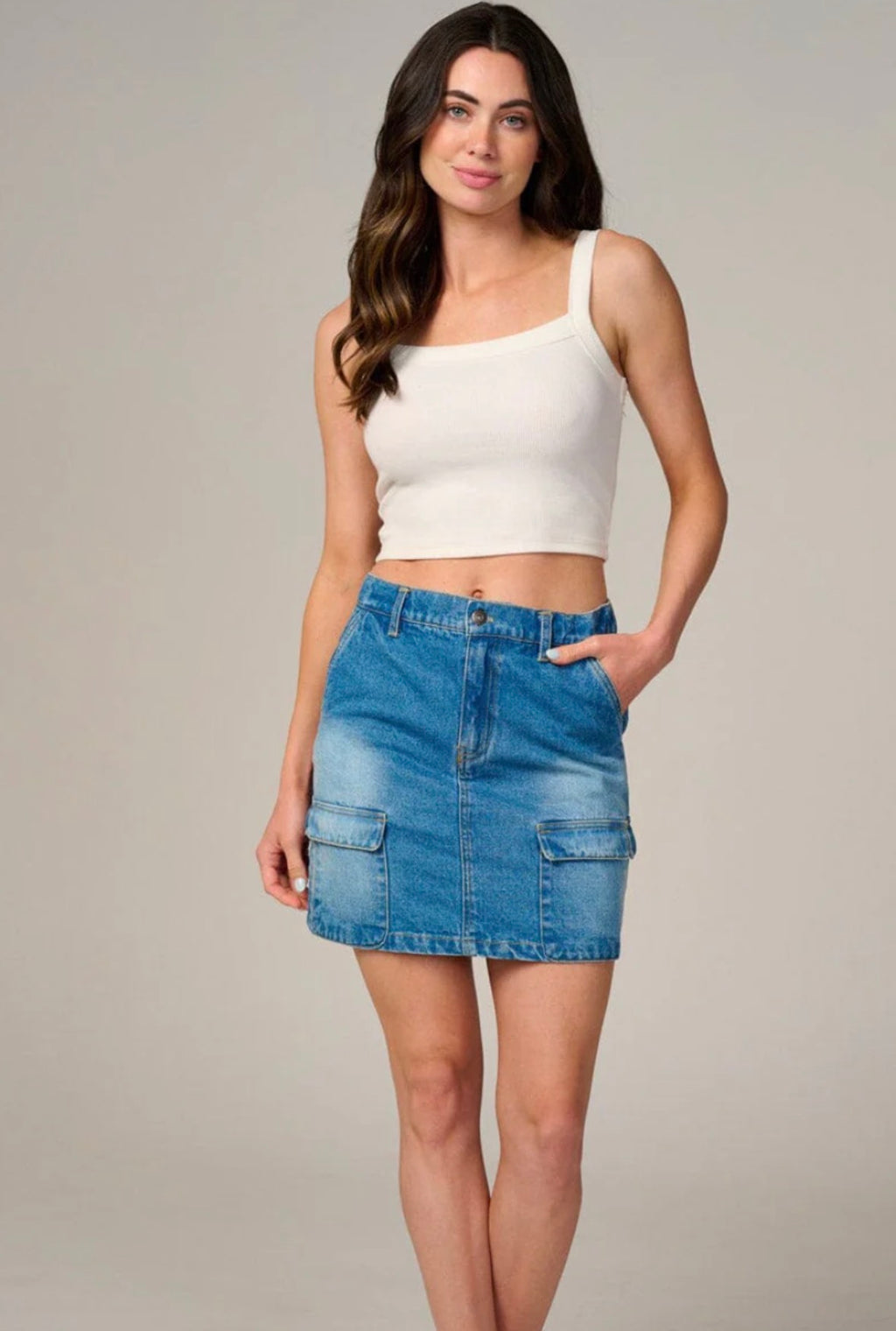 Cargo Jean Skirt