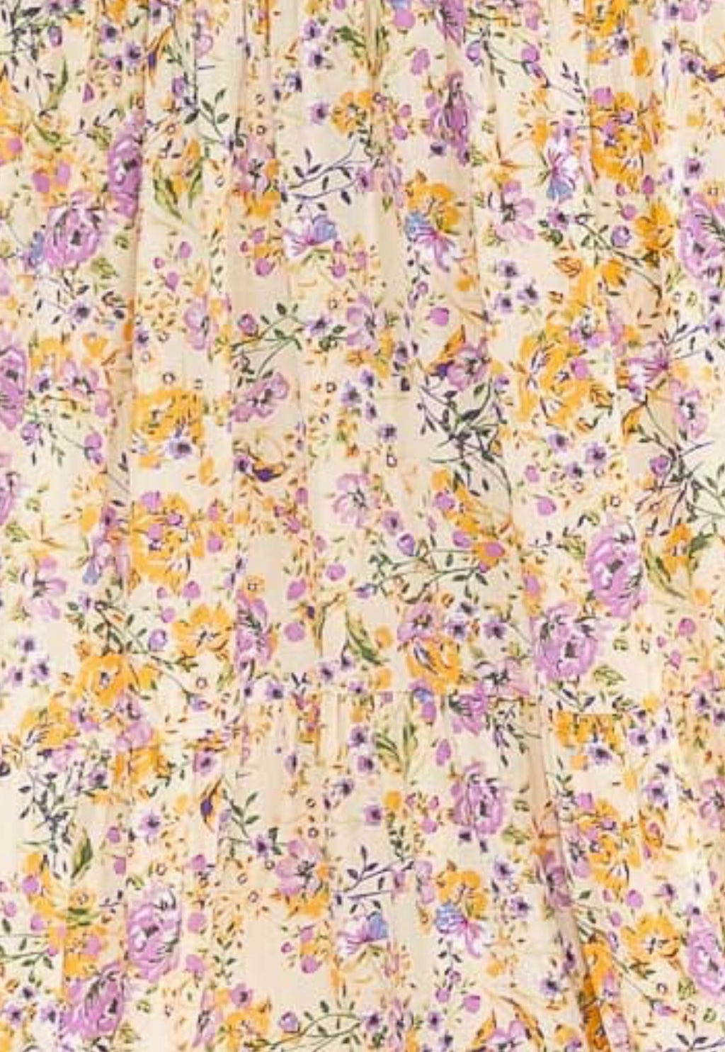 Yellow Boho Floral Skirt