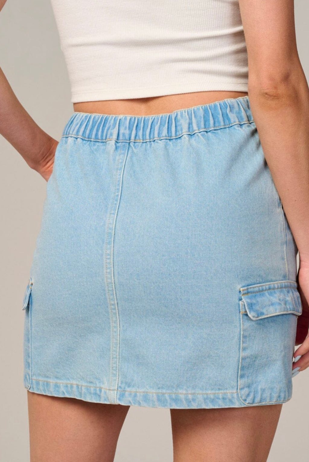 Cargo light Jean Skirt