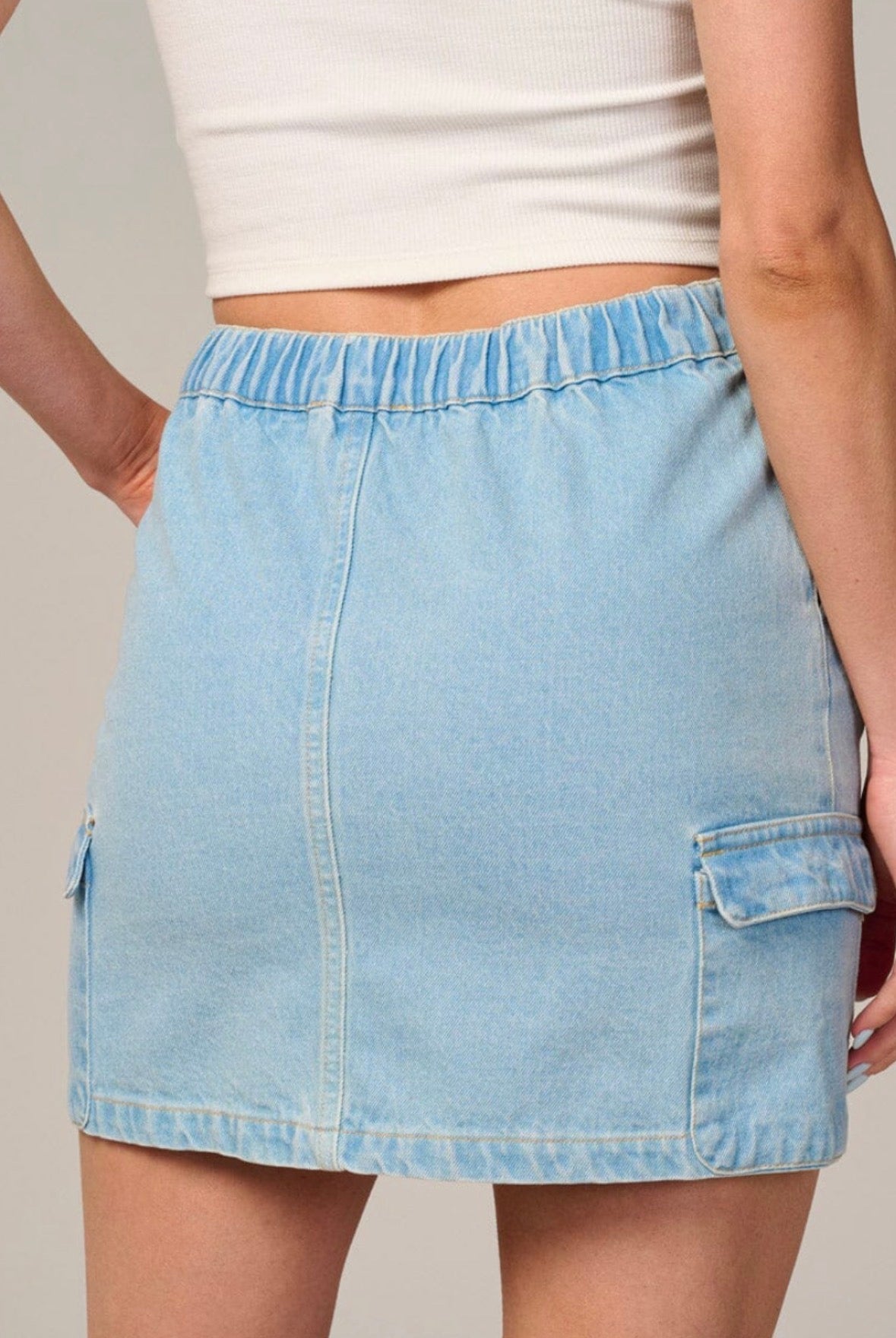 Cargo light Jean Skirt